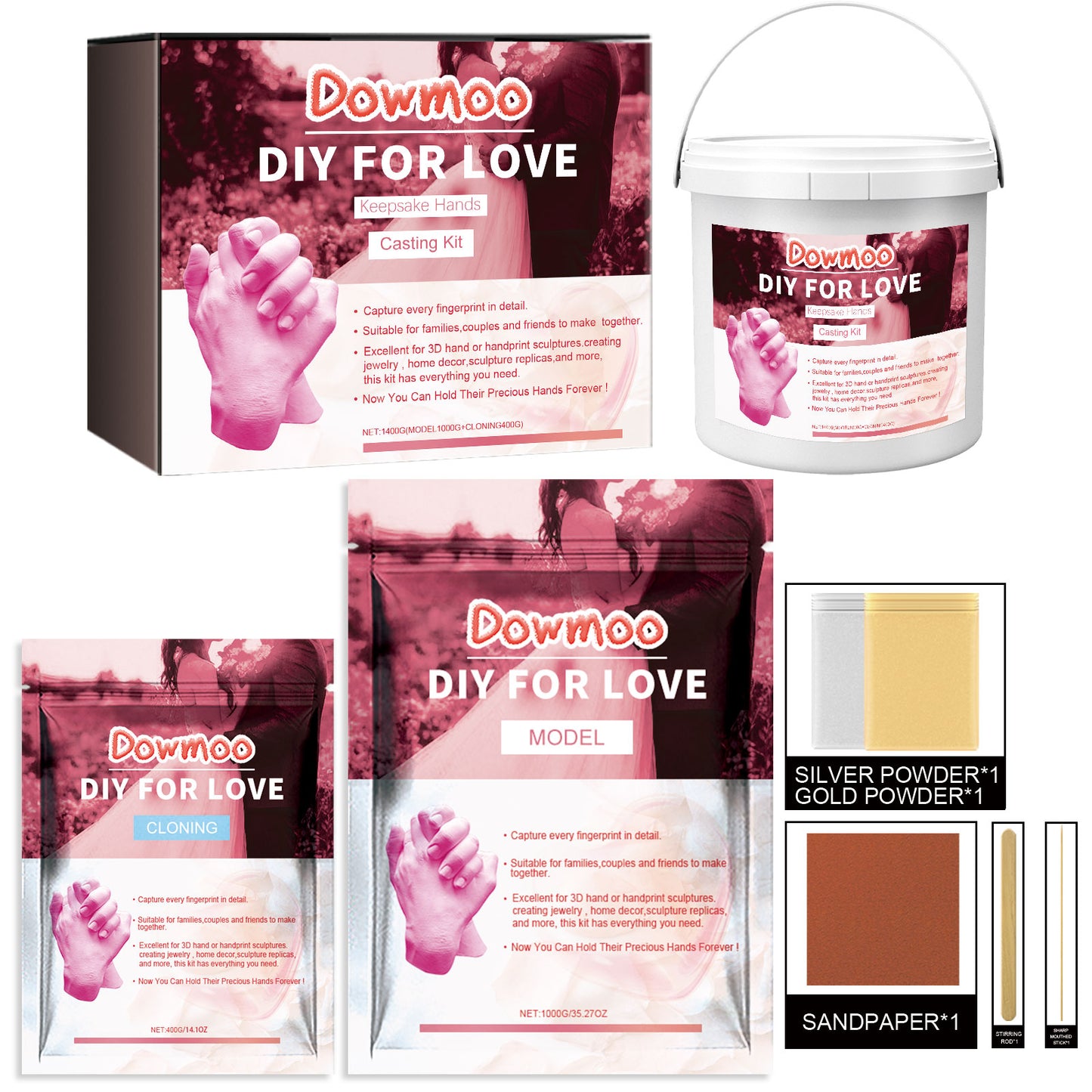 DOWMOO Keepsake Hands Casting Kit