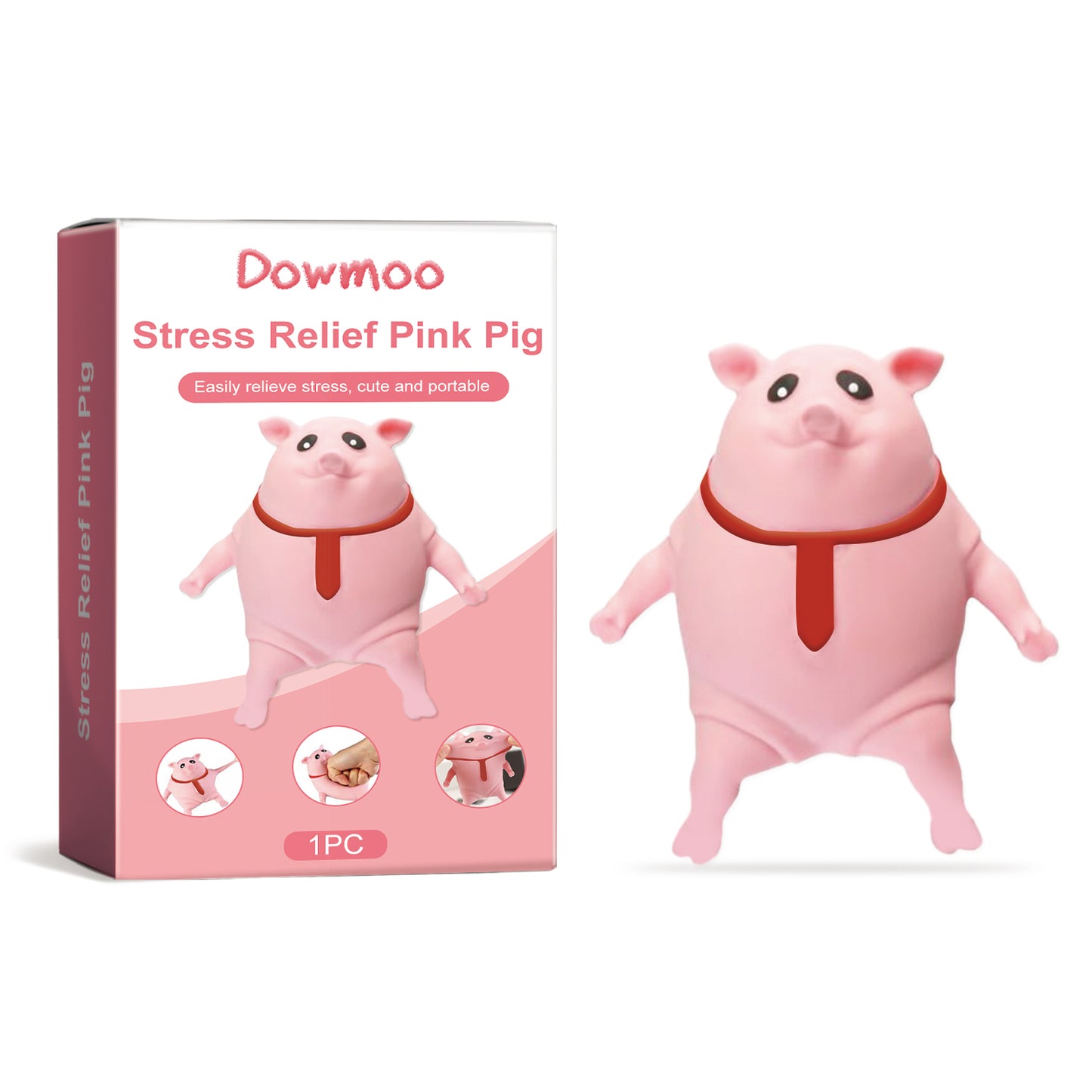 DOWMOO Stress Relief Pink Pig