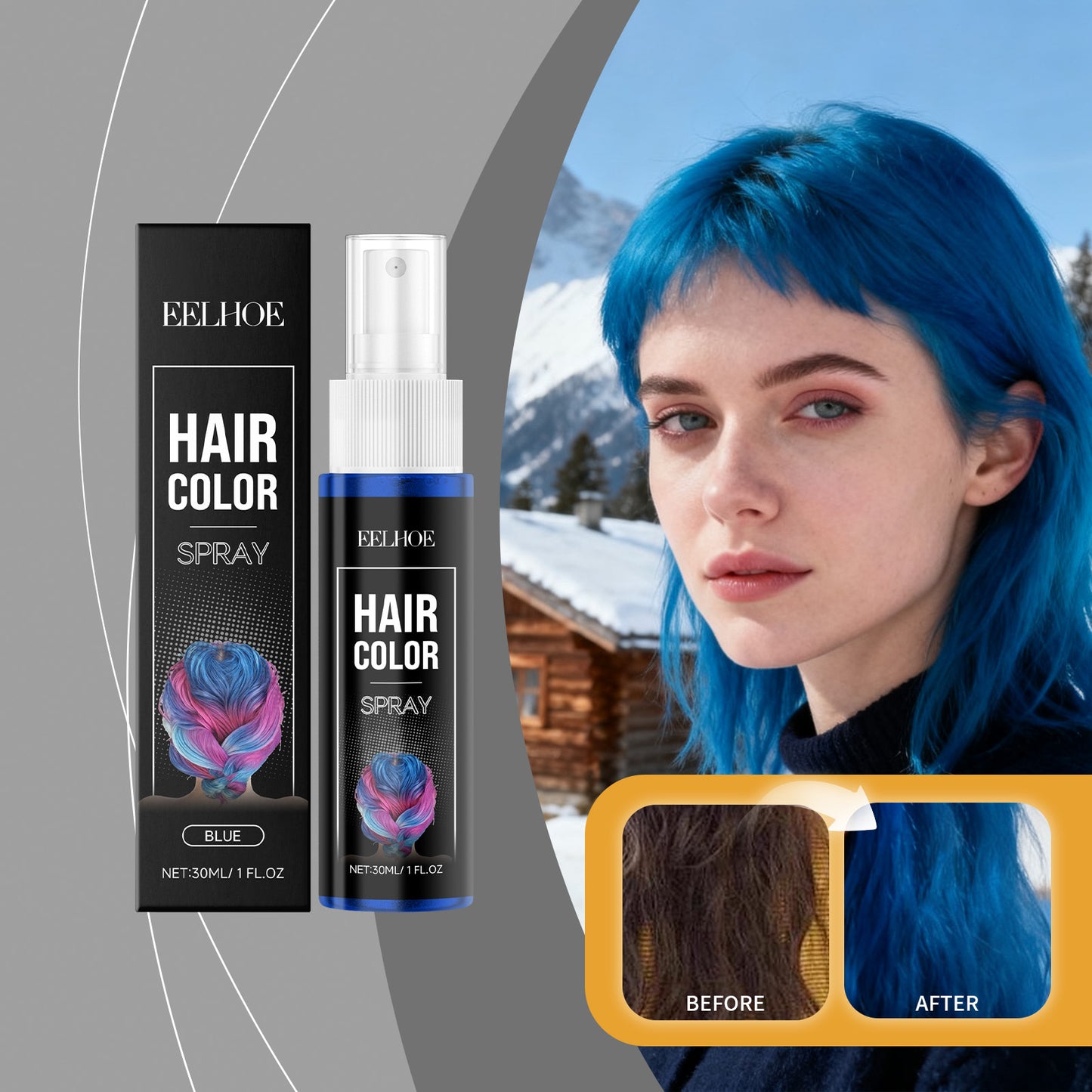 Blue Temporary Hair Dye Spray